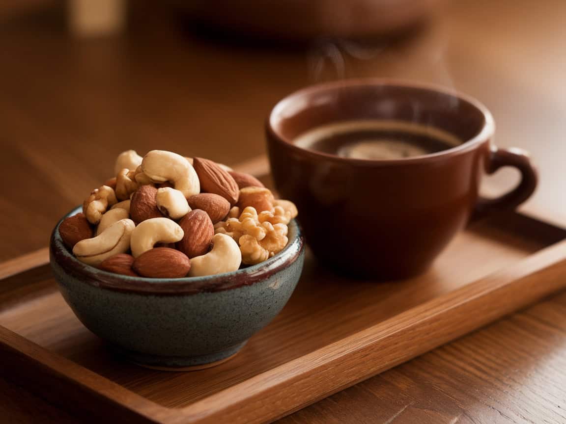 Snack Smarter with These 15 Coffee and Nut Pairings 14 14. A Mixed Nuts Medley for Variety with Your Coffee