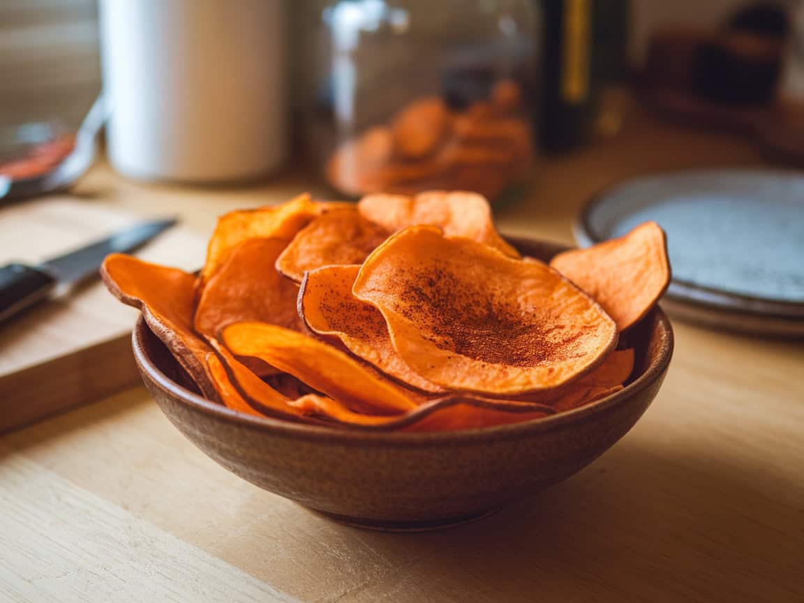 15 Hot and Fiery Snacks to Enjoy with Your Coffee 10 10. Spiced Sweet Potato Chips