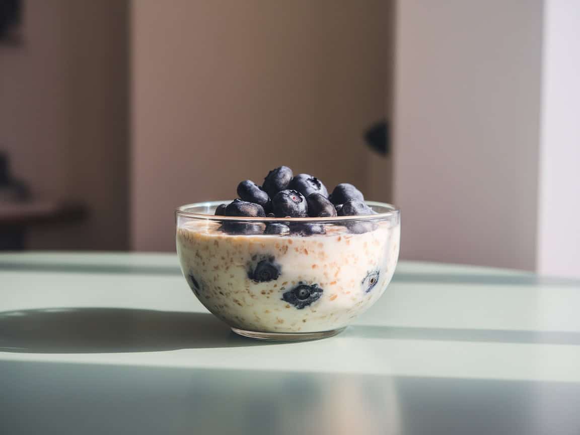 Breakfast Bowls That Pair Perfectly With Coffee 15 15. Overnight Oats with Blueberries and Almond Milk