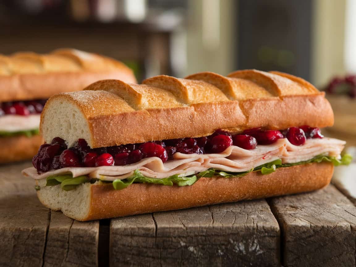 Sandwiches That Go Perfectly With Coffee 2 2. Sweet and Tangy: Turkey Cranberry Panini