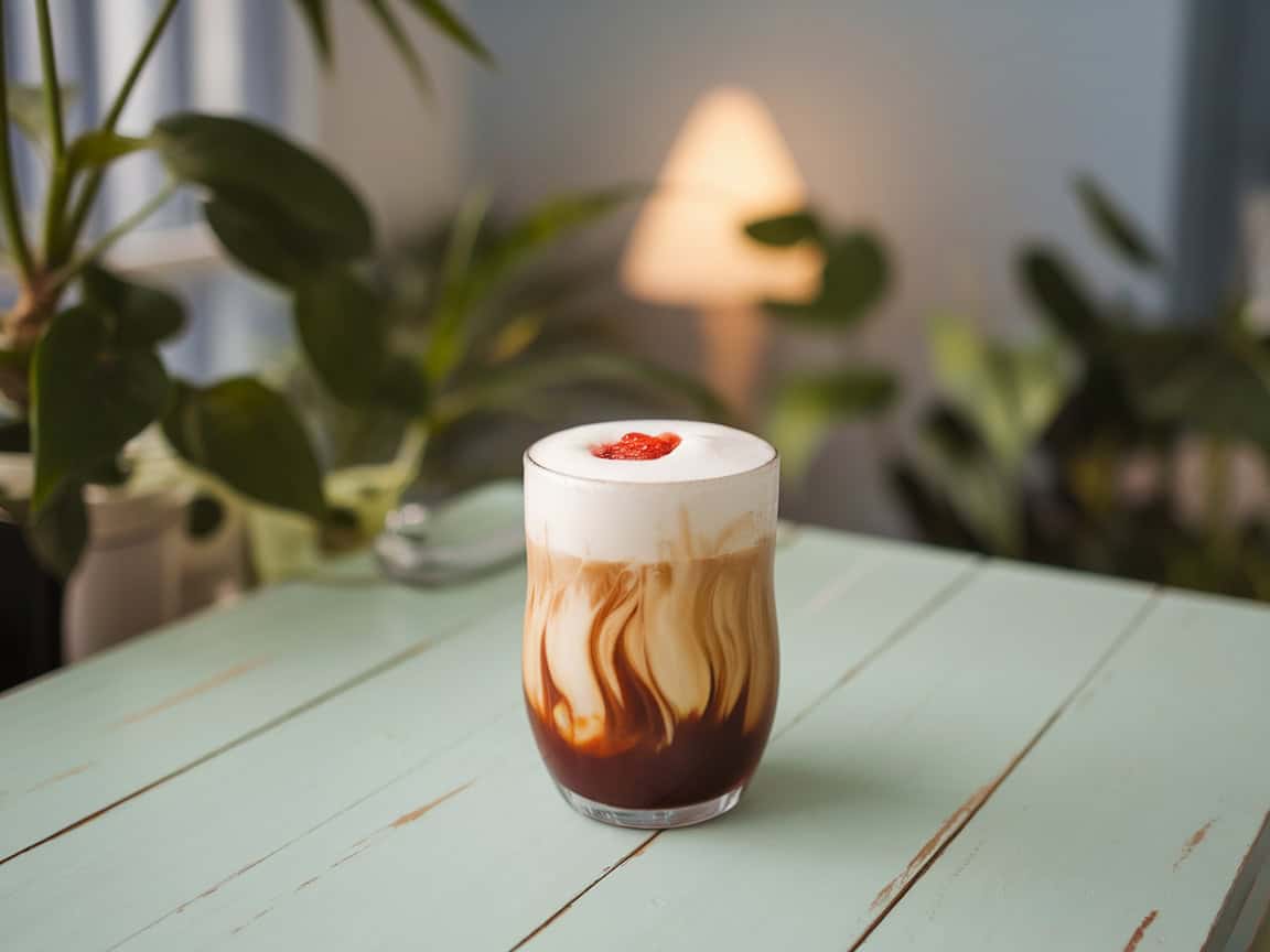 Coffee Meets Confection in These 15 Cold Brew Dessert Drinks 11 11. Strawberry Cheesecake Chill