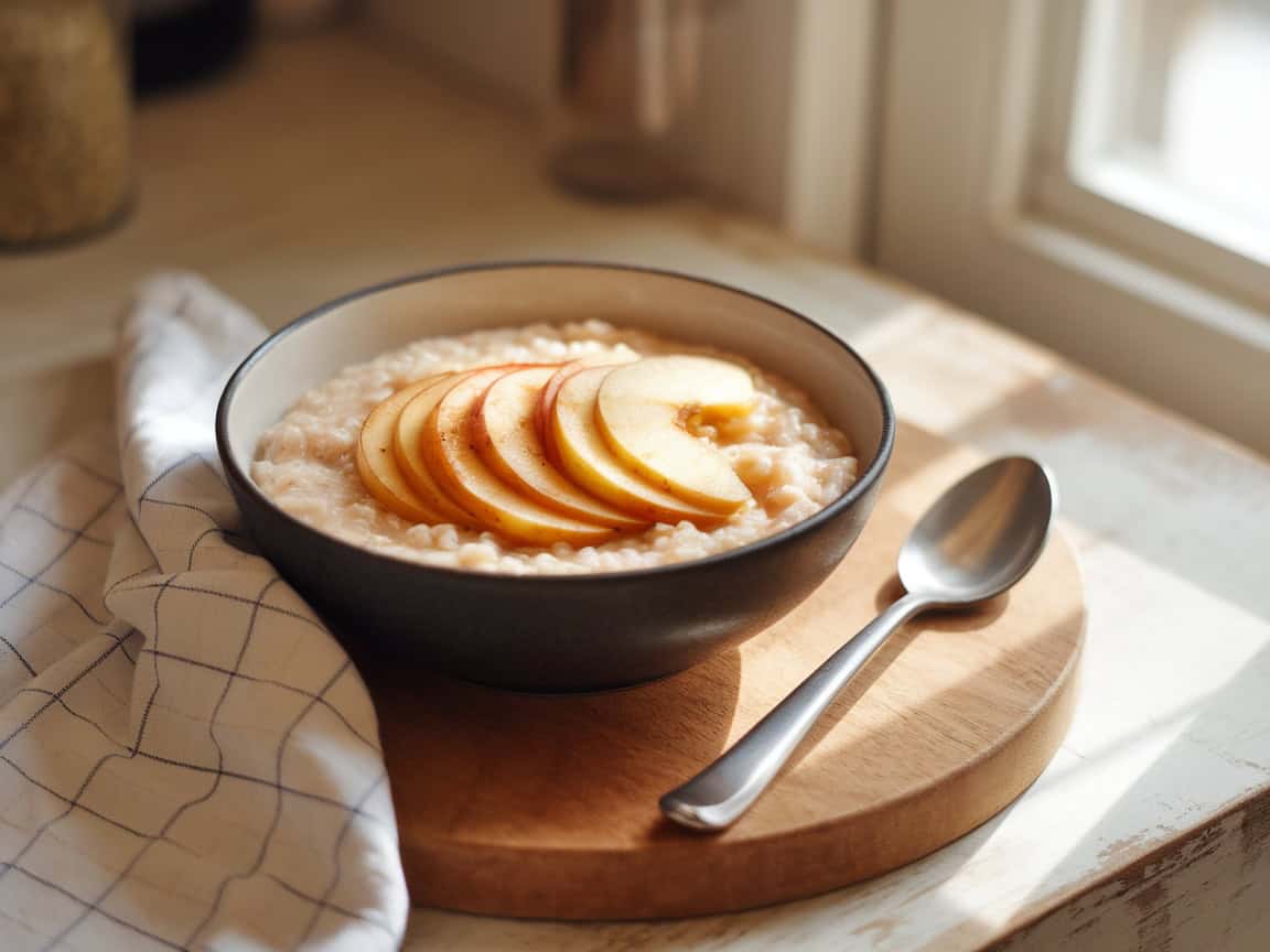 Breakfast Bowls That Pair Perfectly With Coffee 8 8. Warm Cinnamon Apple Rice Porridge Bowl