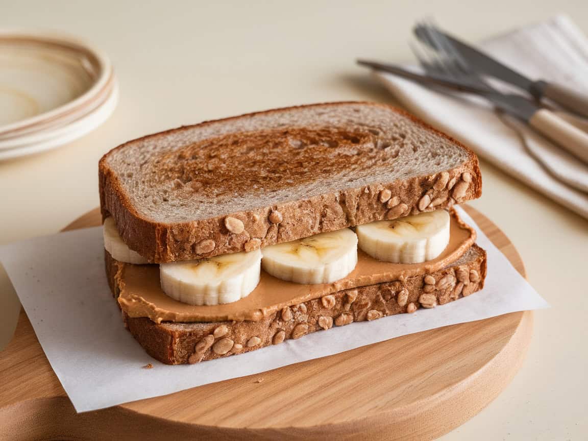 Sandwiches That Go Perfectly With Coffee 12 12. Childhood Favorite: Peanut Butter and Banana
