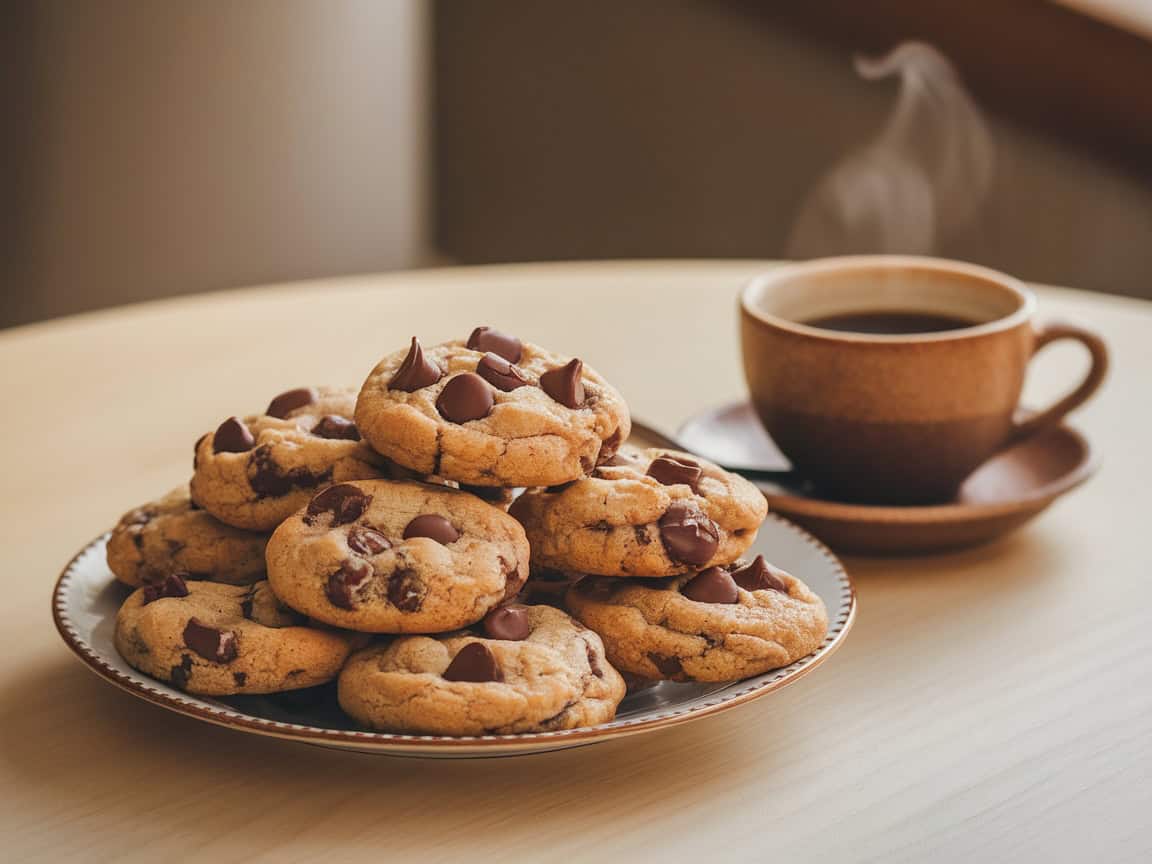 Elevate Your Coffee Time with These 15 Vegan Treats 6 6. Decadent Vegan Chocolate Chip Cookies