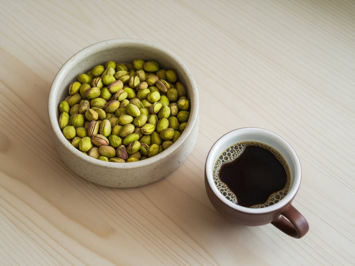 Snack Smarter with These 15 Coffee and Nut Pairings 4 4. Pistachios: A Colorful Crunch to Brighten Your Coffee Break