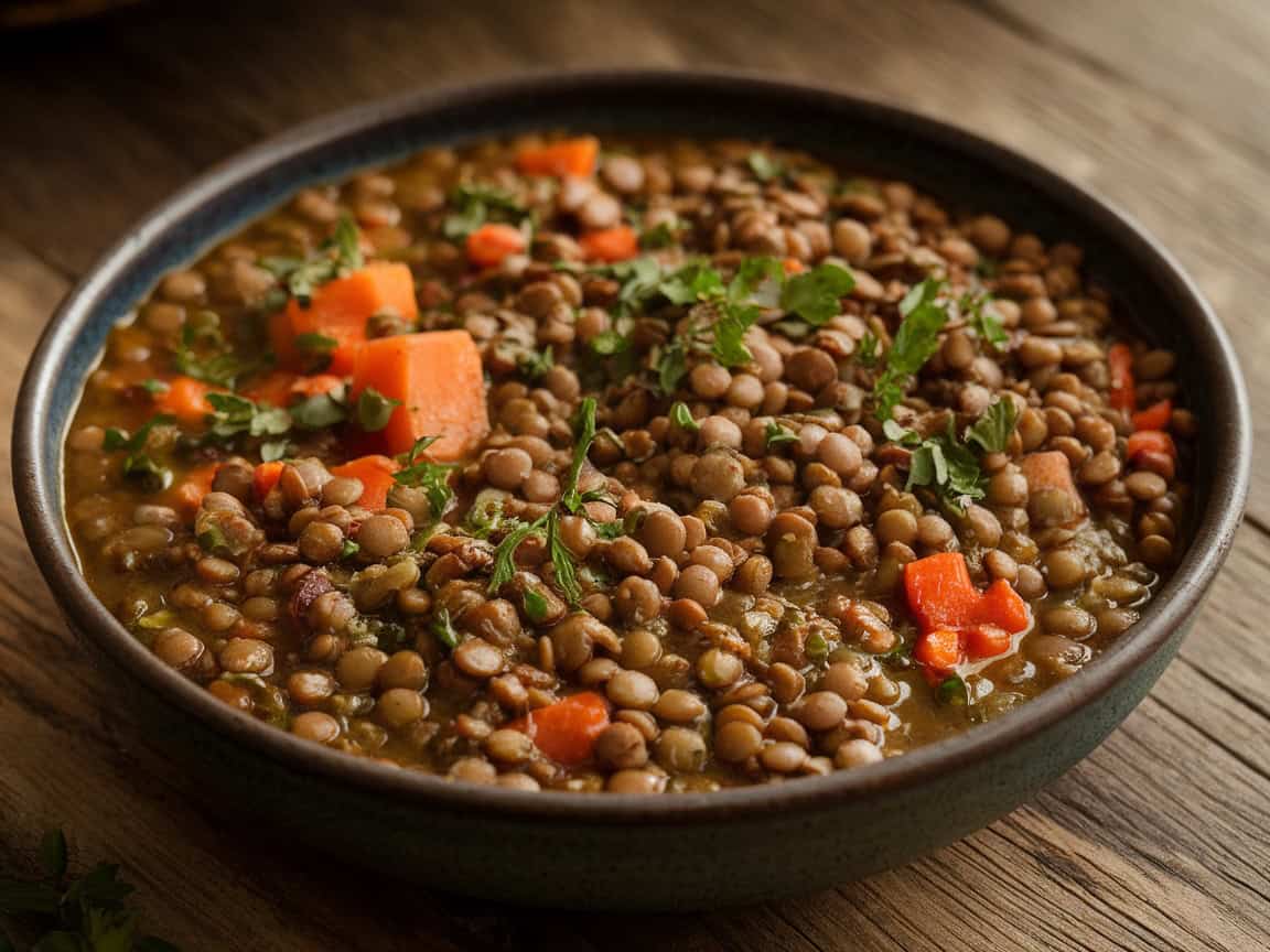 Soups and Stews That Surprisingly Pair With Coffee 6 6. Rustic Lentil Stew