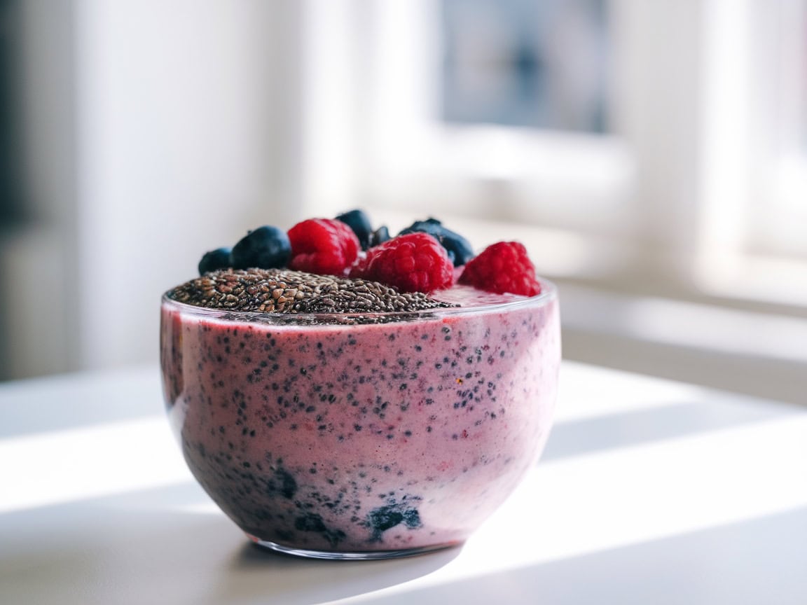 Breakfast Bowls That Pair Perfectly With Coffee 13 13. Berry Blast Smoothie Bowl with Super Seeds