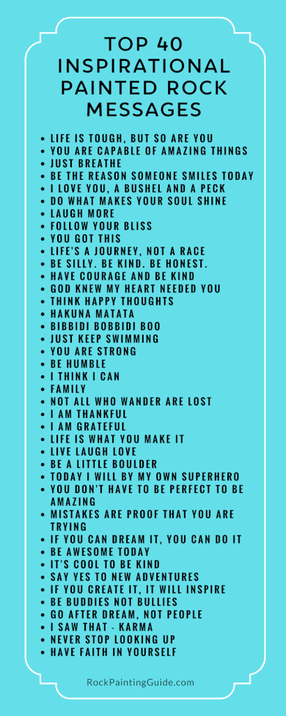 151 Inspirational Quotes that will Rock your Painted Rocks 4 Inspirational Painted Rock Quotes Infographic