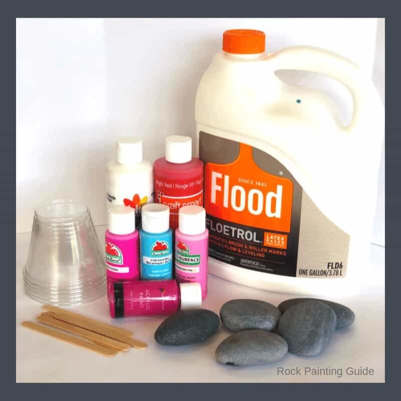 How to Make Beautiful Marbled Stone Photo Holders 6 paint pouring supplies