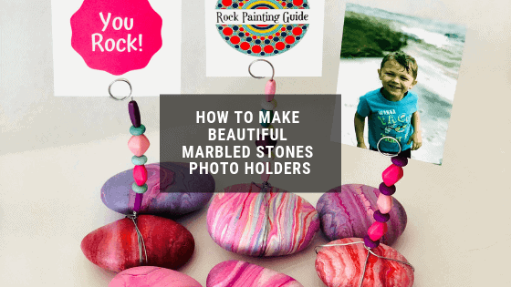 How to Make Beautiful Marbled Stone Photo Holders 3 stone photo holders