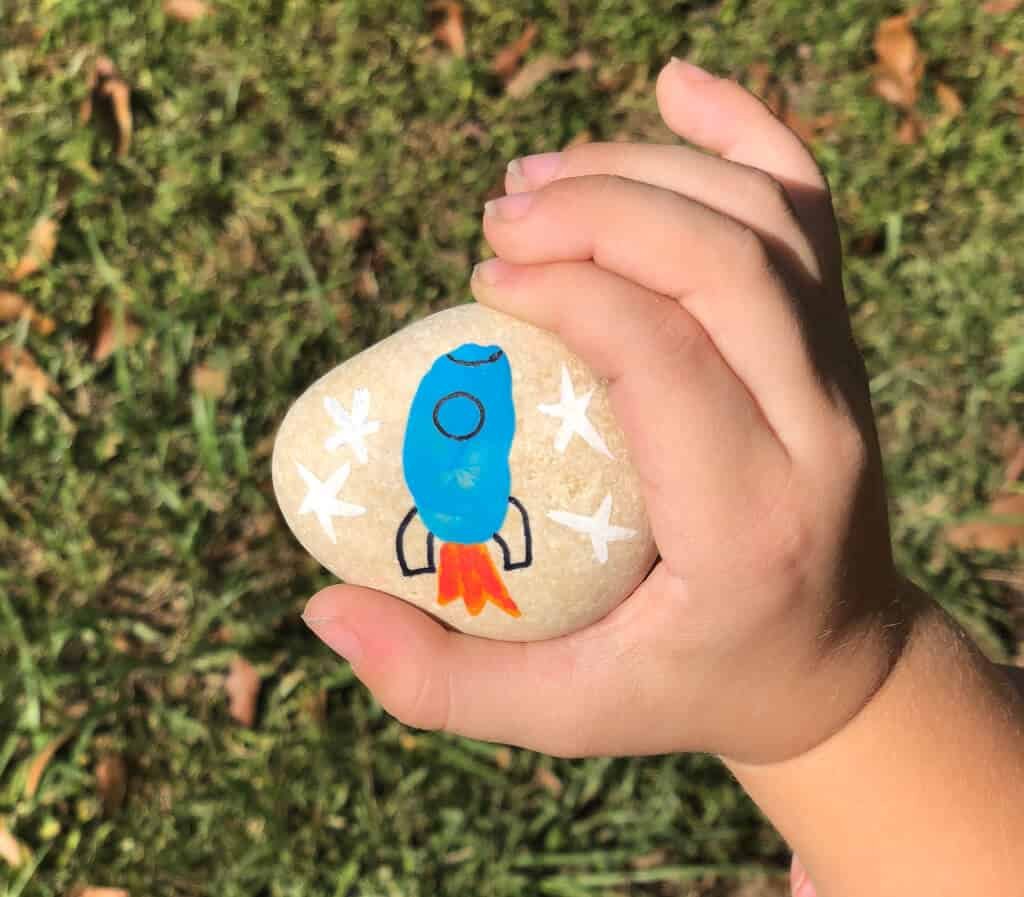 Story Stones Guide: How to Make And Ways to Use Them 13 rocket stone