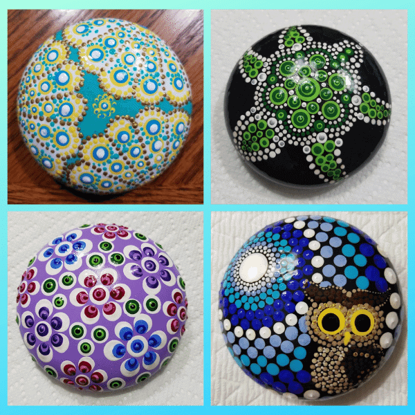 Easy Mandala Rock Painting for Beginners: Free Dot Art PDF 13 dot art rock painting