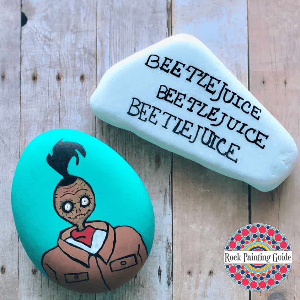 15 Awesome BeetleJuice Quotes + Crafts That You Need To Try 11 beetlejuice painted rocks
