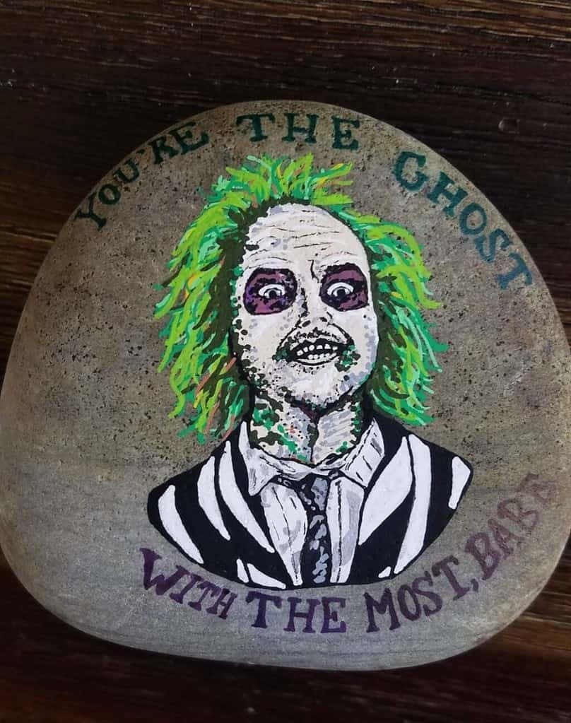 15 Awesome BeetleJuice Quotes + Crafts That You Need To Try 12 beetlejuicepaintedrock