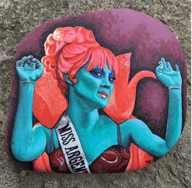 15 Awesome BeetleJuice Quotes + Crafts That You Need To Try 13 Miss Argentina painted rock