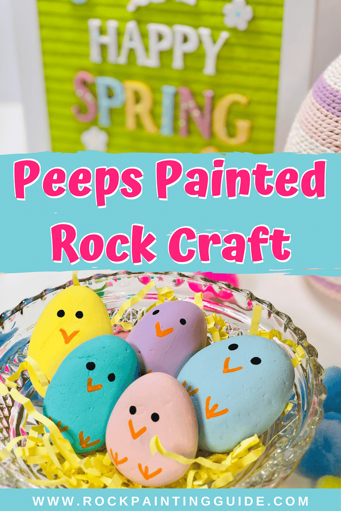 How to Make Cute Peeps Bunny and Chicks Painted Rocks 14 peeps painted rocks