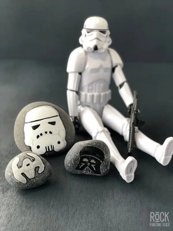 Cool Star Wars Painted Rock Crafts Kids Will Love! 12 star wars painted rocks stormtrooper
