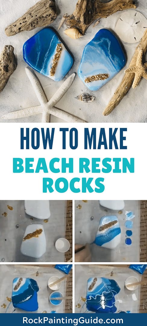 The Best Way to Make Ocean-Inspired Resin Pour Rocks 10 beach resin rocks