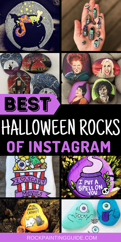 Over 50 of the Best Halloween Painted Rocks on Instagram 57 halloween painted rocks