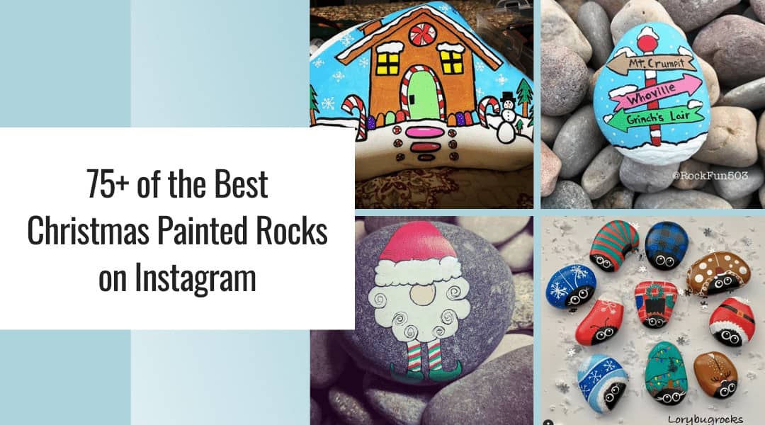 75+ of the Best Christmas Painted Rocks of Instagram 3 Christmas rock painting ideas