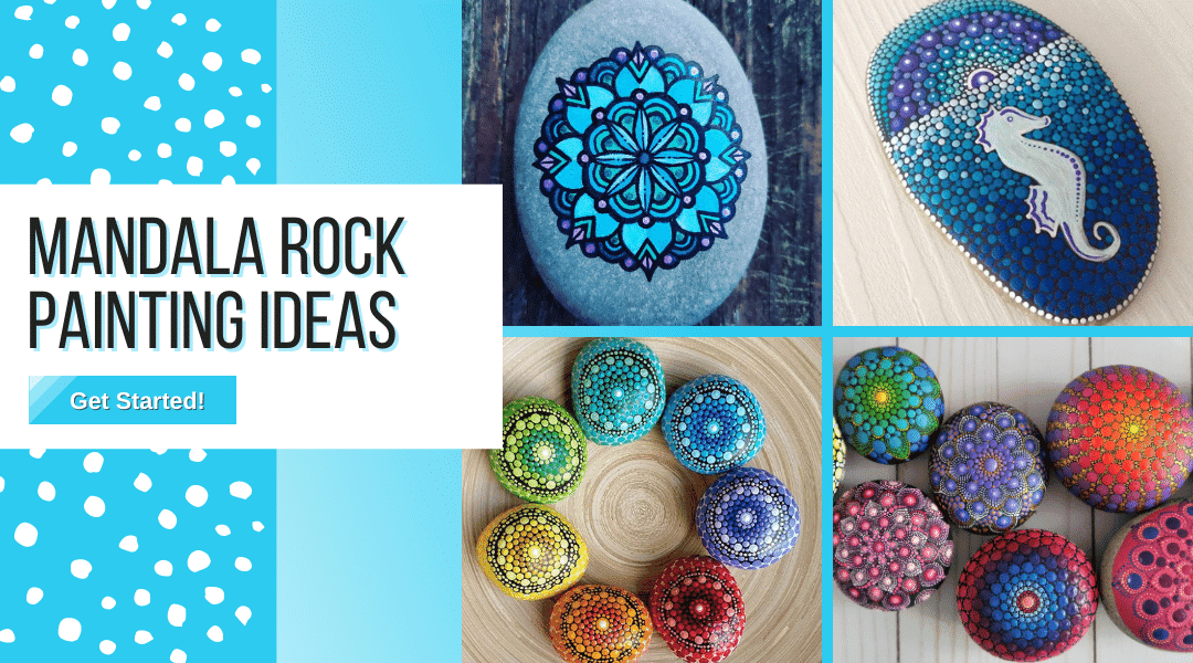 How to Make a Rainbow Inspired Mandala Art Dot Painting 13 mandala dot painted stones