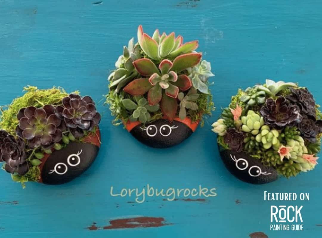 50+ Easy Peasy Ladybug Rock Painting Ideas for all ages 4 ladybug rock painting ideas with succulents attached