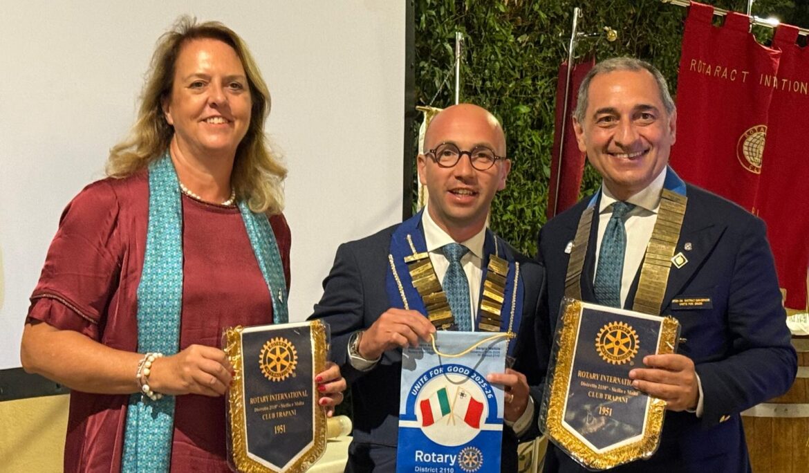 Il Rotary Club Trapani accoglie il Governatore Distrettuale Sergio Malizia: confronto e impegno condiviso