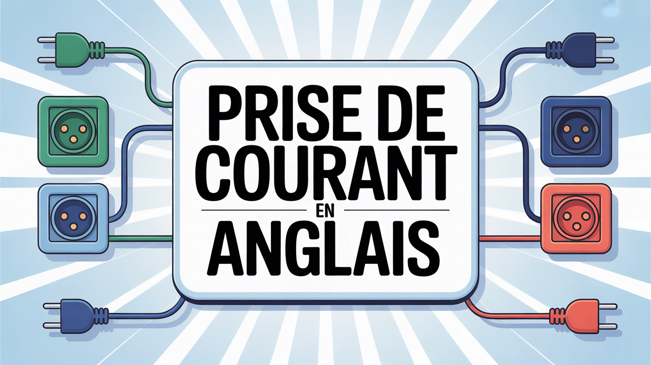 Illustration pays anglophones prise de courant en anglais