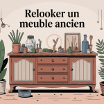 Relooker un meuble ancien, buffet transformé, atelier créatif