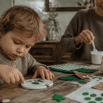 bricolage de noël pour petit de 2 ans, enfant fabrique boule pâte à sel