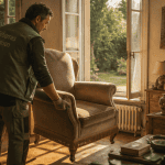 debarras maison fauteuil cartons