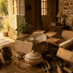 Vide maison 46 table tri objets Lot