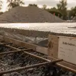 Dalle en béton armé sur chantier : portée 6 m
