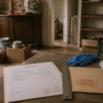 Vide maison Limoges : intérieur en cours de débarras