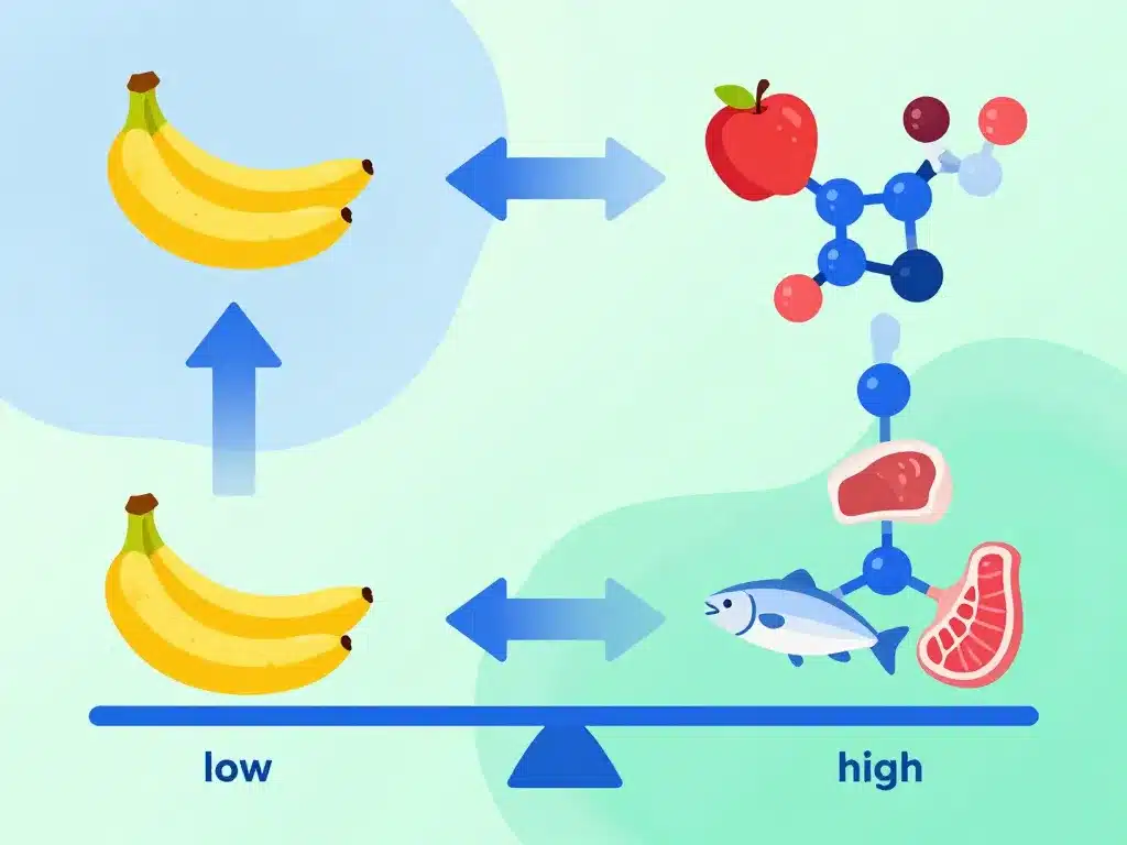 diagramme banane et acide urique purines