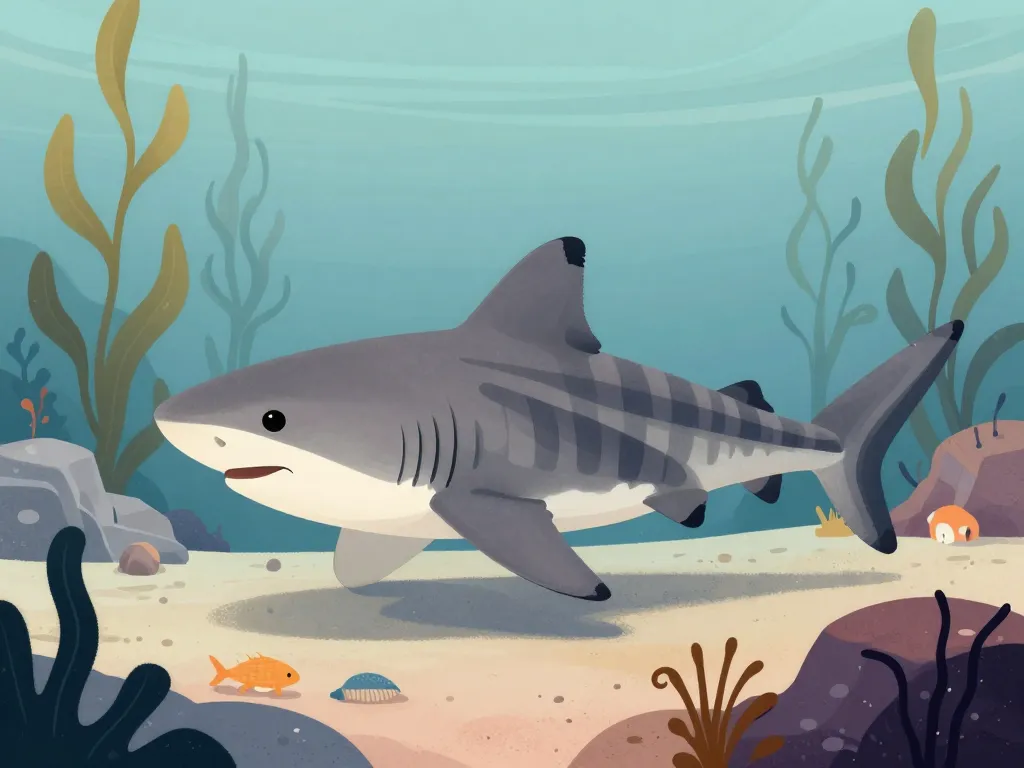 requins pyjama rayures et environnement marin