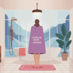 cape de bain adulte confort dans salle de bain moderne