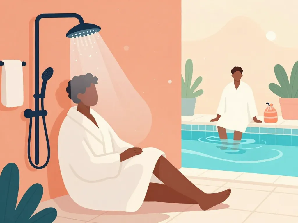 cape de bain adulte illustration usages quotidiens