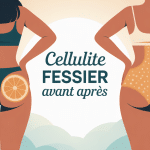 cellulite fessier avant apres illustration vectorielle silhouette