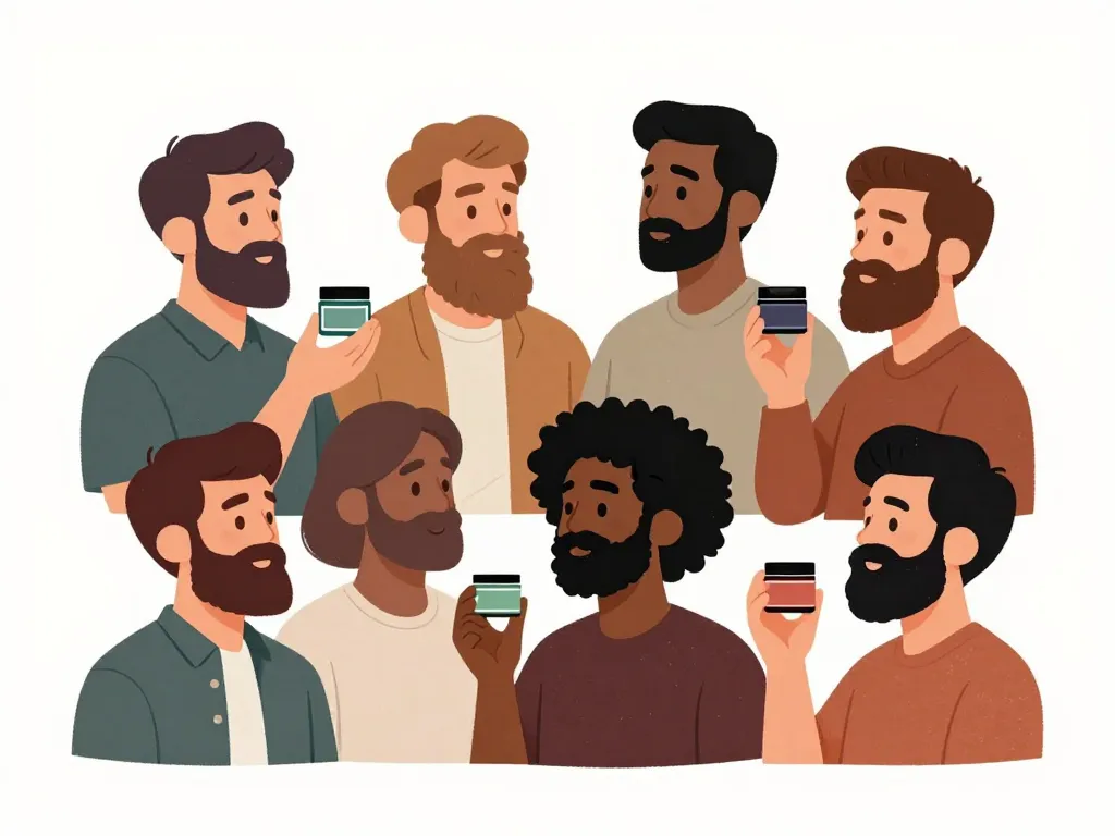 divers types barbes peau creme barbe