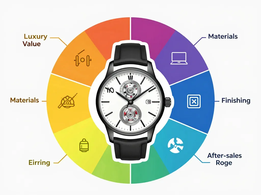 diagramme valeur montre de luxe pas cher critères