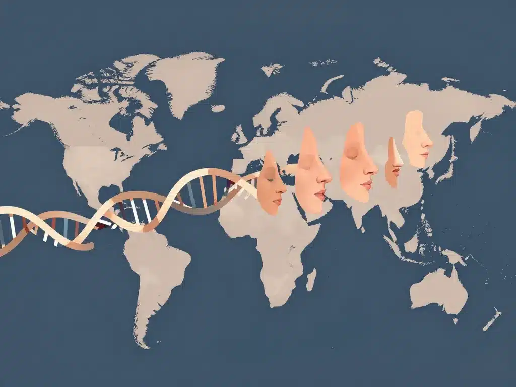 Nez aquilin origine schéma génétique et géographique