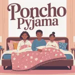 Poncho pyjama cocooning en famille à la maison