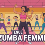 illustration dynamique de femmes en tenue pour zumba femme