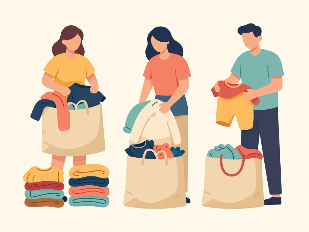 préparation sacs vendre ses vêtements au poids