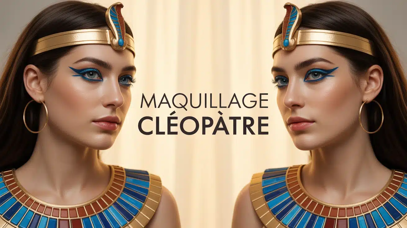 Cleopatre maquillage yeux eyeliner doré