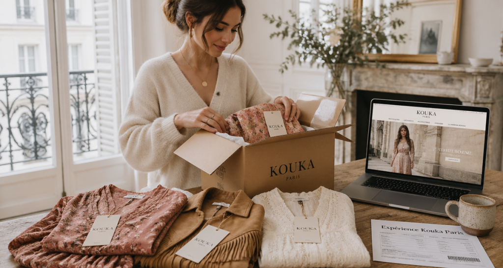 kouka paris avis déballage colis vêtements bohème