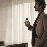 allure parfum homme flacon sur table minimaliste