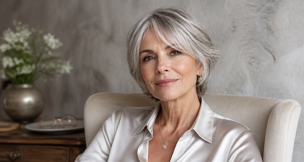 coupe de cheveux femme 60 ans visage ovale carré court