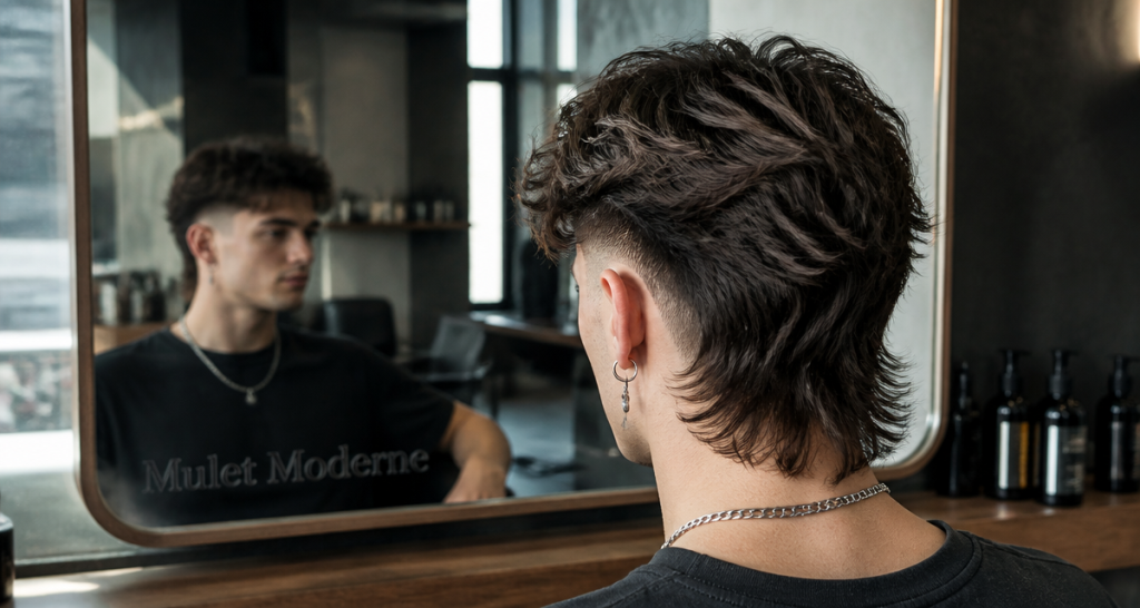 Coupe mulet moderne texturisée